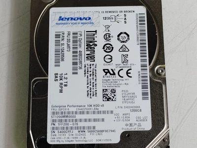Seagate Lenovo ST1200MM0088 1.2 TB SAS 3 2.5 in Enterprise Drive - Image 1 of 4