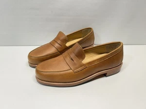 Adelante Shoe Co Damen 8 B Leder Penny Loafer Cognac Mokassinnaht Goodyear Welt - Bild 1 von 16