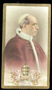 ANTIGUA TARJETA SANTA DE SAN PAPA PÍO XII - Imagen 1 de 1