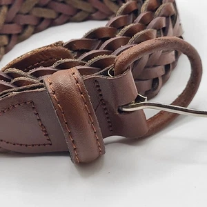 Cinturón Hombre Vintage Cuero Trenzado Argentina 38/40 L - Imagen 1 de 4