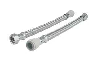 2 x Speedfit 300mm x 15mm x 1/2" flexible basin tap connectors. Flexy FLX15P - Picture 1 of 6