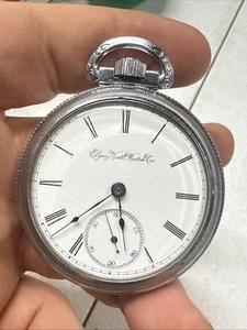 1894 Elgin GM Wheeler Model 5 Grade 44 15J 18s Taschenuhr Defiance Case - Bild 1 von 4