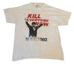 Vintage Y2K Nomeansno People’s Choice Punk Graphic Band T-Shirt White Large Rare - Picture 1 of 5