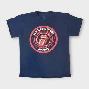 Rolling Stones Shirt Mens Large Black 2015 Zip Code Tour Band Concert Rock Music - Picture 1 of 8