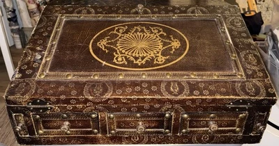 Antique writing slope, portable writing desk With Stand. - Image 1 of 4