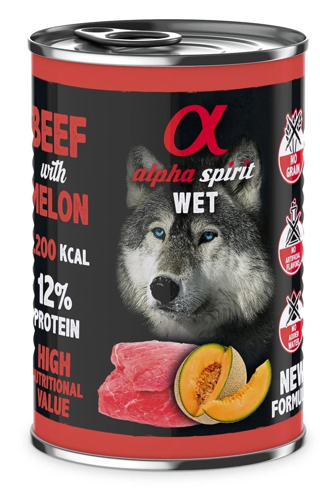8437015969954 ALPHA SPIRIT WET Beef with melon - wet dog food - 400g alpha spiri - Bild 1 von 1