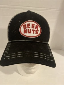 Beer Nuts Snapback Mesh Back Trucker Hat Black OSFA Colorblock 6 Panel - Picture 1 of 7