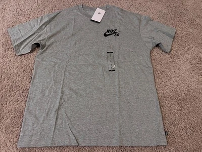 Nike SB Skate Board 7 clásico gris negro swoosh camiseta parque parque infantil NYC LA M Foto 1 de 4