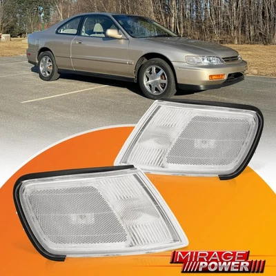 For 1994-1997 Honda Accord JDM Clear Corner Lamps Driving Turn Signal Lights Set Foto 1 de 4