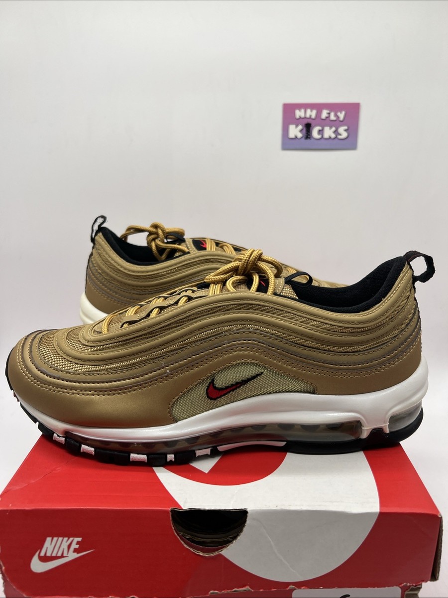 新品Nike Air Max QS_AIR MAX 97 26cm/GLD Nike Air Max 97 OG QS Metallic Gold (GS) – Puffer Reds