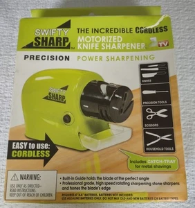 Swifty Sharp~ CORDLESS MOTORIZED KNIFE SHARPENER Original Box ~ As Seen On TV - Picture 1 of 9
