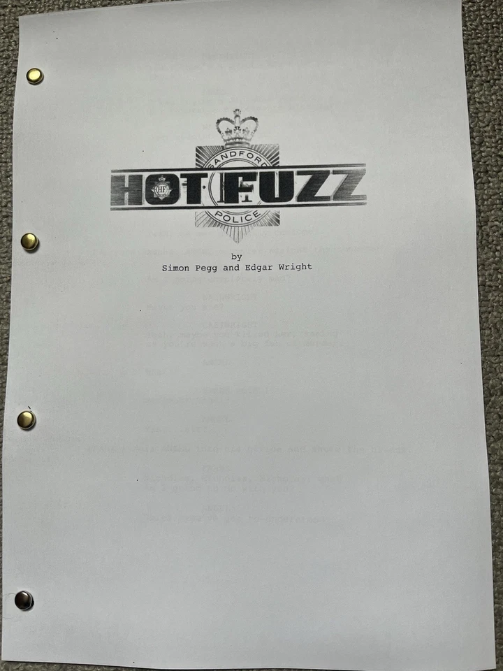 Hot Fuzz Film Script. Simon Pegg, Nick Frost. Olivia Colman. Bill Nighy. - Image 1 of 2
