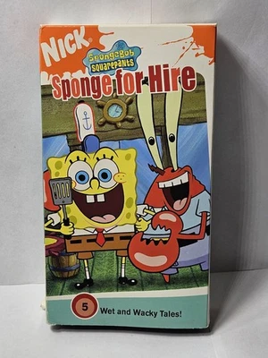SPONGEBOB SQUAREPANTS : SPONGE FOR HIRE VHS - TESTED & WORKS - 2004 - Image 1 of 4