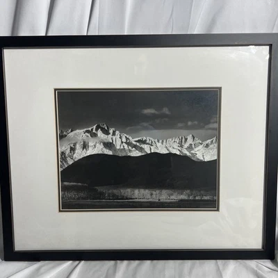 Ansel Adams Winter Sunrise Sierra Nevada Lone Pine 10x13 Lithograph - Image 1 of 4