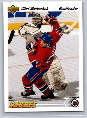 1991-92 Upper Deck #368 Clint Malarchuk Buffalo Sabres Hockey Card - Image 1 of 2