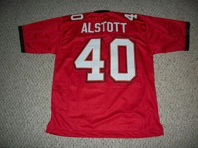 Camiseta de fútbol cosida roja Tampa Bay personalizada de Mike Alstott sin firmar tallas S-3XL Foto 1 de 2