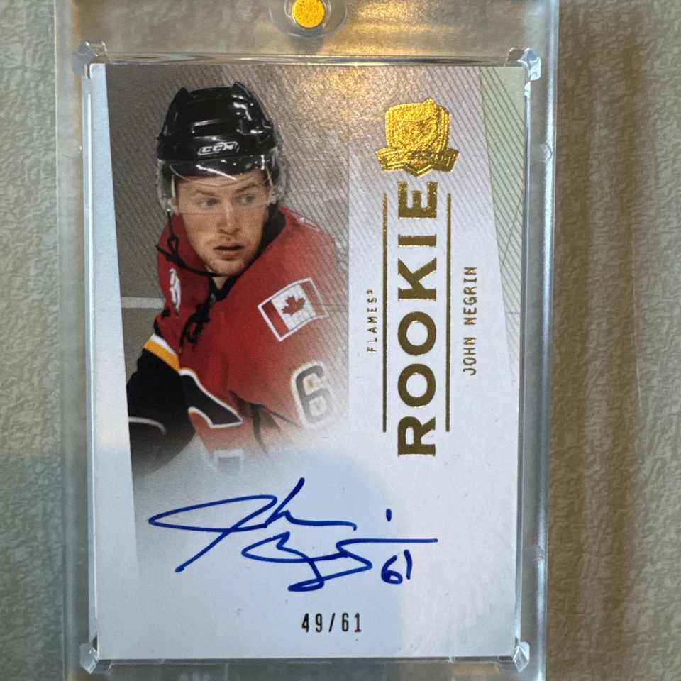 JOHN NEGRIN 2009-10 Upper Deck The Cup Rookie Auto Autograph #D /61 Gold - Image 1 of 2