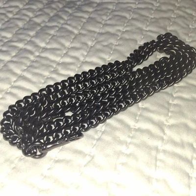 Coach Black/Gun Metal Chain Crossbody Strap - Image 1 of 4