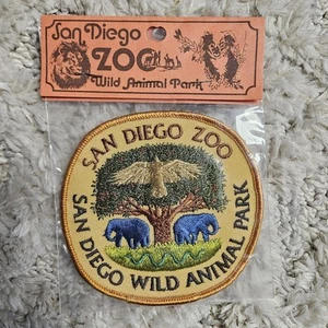 vintage SAN DIEGO ZOO / WILD ANIMAL PARK PATCH *NEW* embroidered Souvenir NOS  - Picture 1 of 2