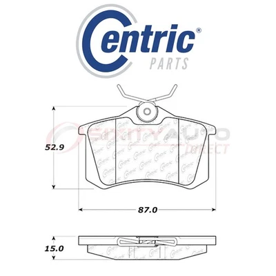 Centric C-TEK Ceramic Disc Brake Pads for 2014-2015 Peugeot 208 GT 1.6L L4 - fd - Image 1 of 4
