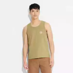 Olive Green With Pocket Sun | Men’s Size: LARGE Crewneck Tank Top | Original Use - Picture 1 of 3