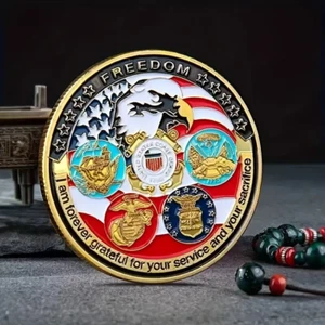 Moneda Desafío 5 Servicios Veteranos de Estados Unidos - Excelente Regalo - Imagen 1 de 3