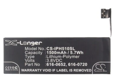 Bateria de substituição Cameron Sino 3.8V 1500mAh Li-Poly para Apple Mobile - Imagem 1 de 4