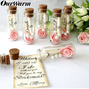 12x Clear Glass Bottles Mini Small with Cork Stoppers Glass Jars Vials Wedding