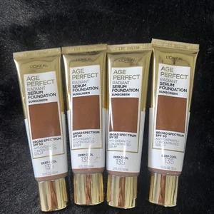 4 Pack L'Oreal Age Perfect Radiant Serum Foundation 135 Deep Cool - Picture 1 of 1
