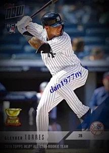 🛑👀 2018 TOPPS NOW CARD MLB ALL-STAR ROOKIE TEAM GLEYBER TORRES 🔥 - Picture 1 of 1