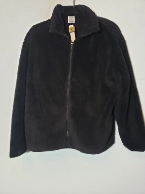 Suéter de Peluche Sherpa Rosa Cremallera Completa Victoria's Secret Talla L Negro Nuevo con etiquetas Foto 1 de 4