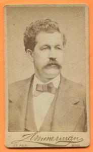CDV Saint Paul, MN, Portrait of a Young Man, by Zimmerman, circa 1870s - Picture 1 of 2