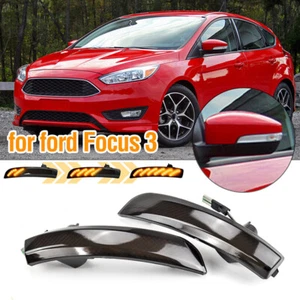 Smoked Fits Ford Escape EcoSport Focus Dynamic LED Side Mirror Turn Signal Light - Bild 1 von 12