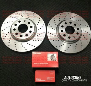 FOR VAUXHALL ASTRA GTC J MK6 DRILLED FRONT BRAKE DISCS & BREMBO PADS SET - Picture 1 of 1