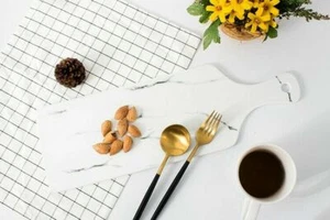 White Marble Rectangle serving plate(food/tray/dish/Platter/ Dinner/cheeseboard) - Picture 1 of 11