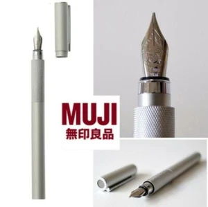 Penne stilografiche MUJI MOMA alluminio penna stilografica rotonda pennino fine penna inchiostro strumento di inchiostrazione - Foto 1 di 18