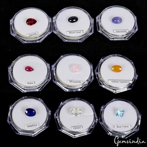 9 Pcs Estate Genuine Semi Precious Loose Mix Cut Multi Gemstones Lot Collection - Picture 1 of 6