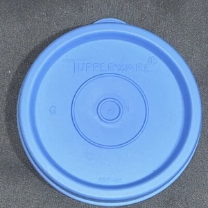Tupperware Replacement lid ROUND #297 ~ 3" BLUE - Imagen 1 de 2