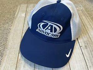 NWT NIKE GOLF ADVOCARE Flex Fitted Cap Hat Size S/M White/Blue - Picture 1 of 7