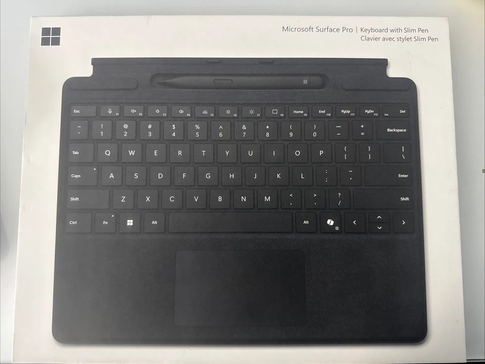 Microsoft Surface Pro Keyboard and Slim Pen for Pro Copilot+ 11th Edition, Black - Image 1 of 1