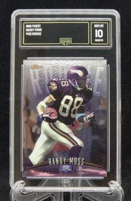 1998 Topps Finest #135 Randy Moss Rookie Card GEM MINT 10 [DHOW] - Image 1 of 2