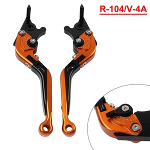 Orange CNC Klappbar Bremskupplungshebel Für Yamaha YZF R1 2004-2008 R6 05-16 R6S - Picture 1 of 11