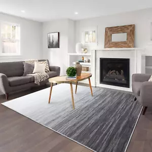 Area Rugs 9X12 Living Room Washable Rug Modern Ombre Area Rug Indoor Gradient So - Picture 1 of 7