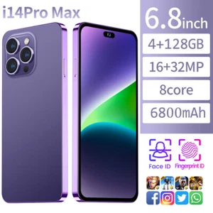 2025 5G Unlocked i14 Pro Max Android Smartphone 128GB Dual SIM Mobile Cell Phone - Picture 1 of 22