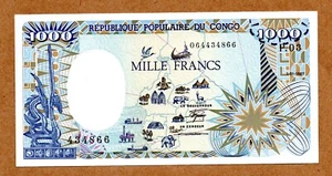 10a CONGO Republic 1000 Francs * UNC GEM * French African France 1987 - Picture 1 of 2