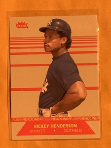 1987 Fleer Rickey Henderson Fleer Headliner