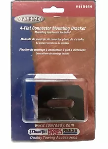 4-Flat Trailer Wiring Mounting Bracket Fits 4-Pole Connectors w/ Self Tap Screws - Picture 1 of 3