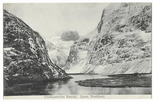 Alte Postkarte "Ulykkesstedet Naesdal. Leon, Nordfjord." - Bild 1 von 2