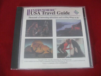 Everywhere USA Travel Guide Vintage 1993 Microsoft DOS Windows Computer Software - Image 1 of 4