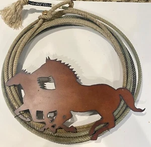 Willard Rope Co. LARIAT ROPE Kranz Western Hütte Cowboy Deko Handarbeit - Bild 1 von 9